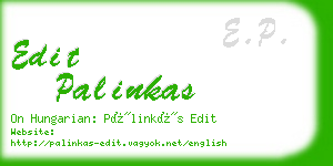 edit palinkas business card